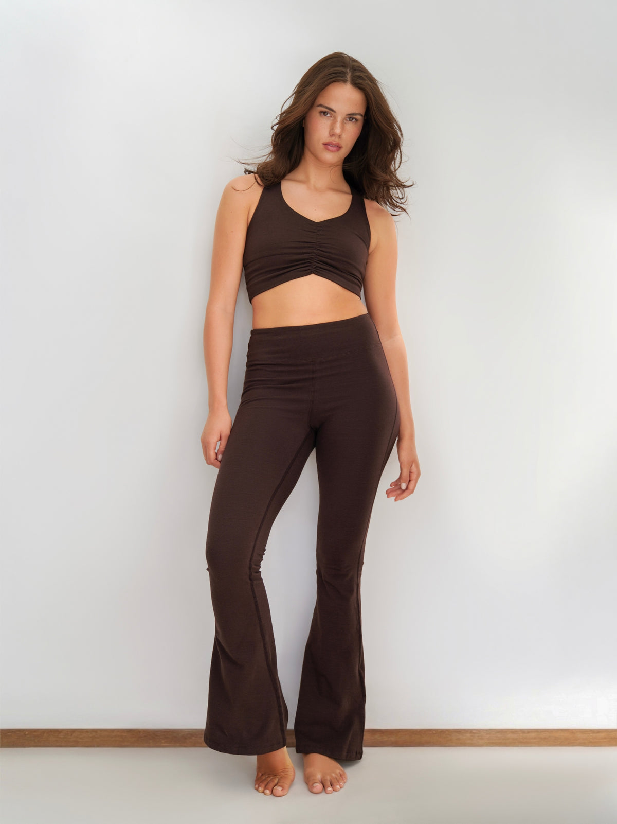 Biologisch Katoenen High Waist Flared Legging