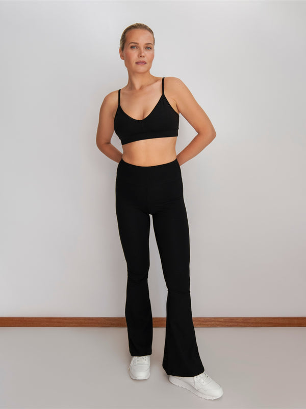 Biologisch Katoenen High Waist Flared Legging